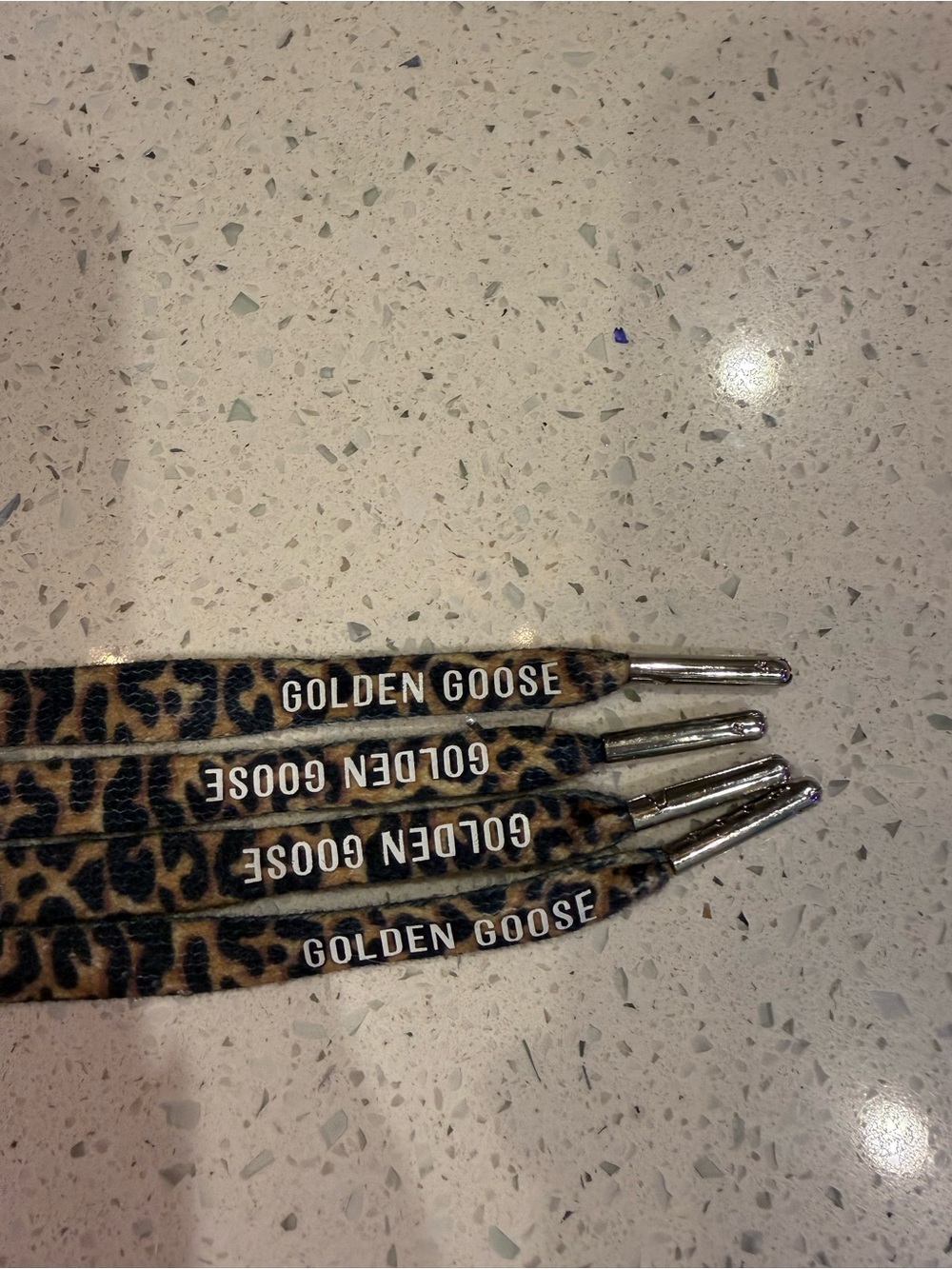 Golden Goose Leopard-Print Shoelaces